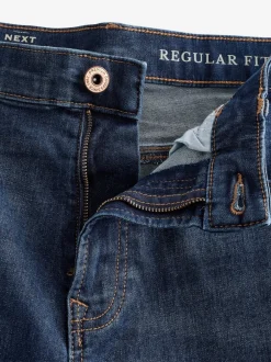 Next - Jeansextensible classique coupe fuselée régulière Bleu moyen Hot