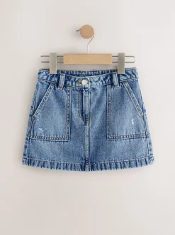 Next Bleu moyen - Jupe en Denim (3-16ans) Discount