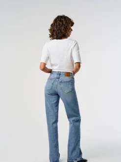 ONLY Bleu moyen - Taille haute Ample 100% Coton Jeans Sale