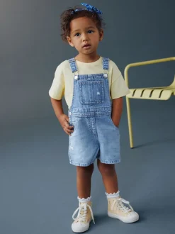 Next Bleu moyen - Salopettes Uni Denim (3mois-7ans)