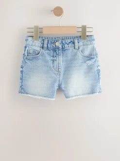 Next Bleu moyen - Short en jean à bords effilochés (3-16ans) Sale