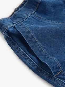 Next Bleu moyen - Short utilitaire léger en coton 100% Denim Best