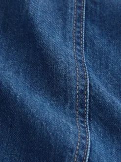 Next Bleu moyen - Short utilitaire léger en coton 100% Denim Best