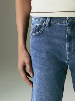 Next - Slim Fit (Slim Fit) - Jean Motionflex Bleu moyen Clearance