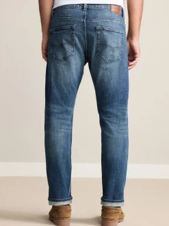 Next Bleu moyen - Slim Fit (Slim Fit) - Signature Selvedge jean Denim Jeans Sale