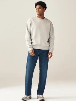 Next - Straight Fit Classic Jeans extensibles Bleu moyen Online