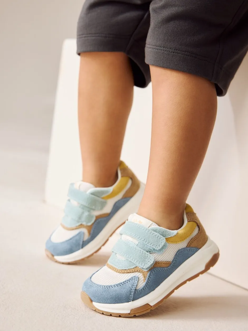 Next Bleu multicolore - Baskets Fermeture par contact en daim Discount