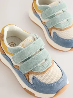 Next Bleu multicolore - Baskets Fermeture par contact en daim Discount