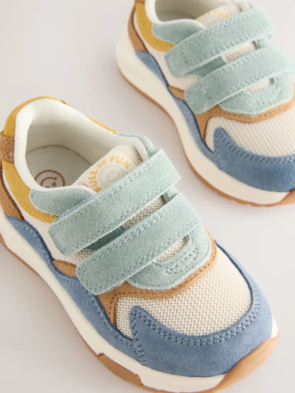 Next Bleu multicolore - Baskets Fermeture par contact en daim Discount