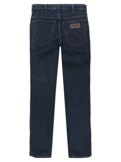Wrangler - Jean droit Texas Authentic Bleu noir Outlet