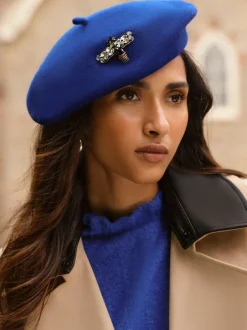 Love & Roses Bleu orné - Chapeaux Outlet