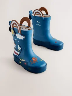 Next - Bottes de pluie à poignée Bleu plage Sale