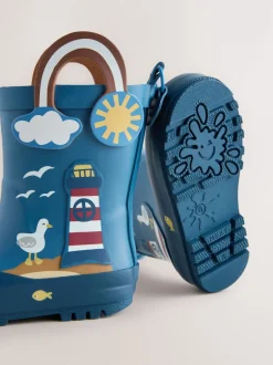 Next - Bottes de pluie à poignée Bleu plage Sale