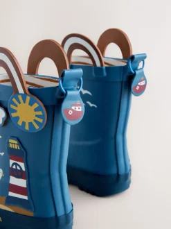 Next - Bottes de pluie à poignée Bleu plage Sale