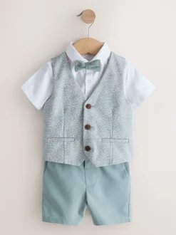 Next - Ensemble gilet, chemise, short et cravate (3mois9ans) bleu pâle Online