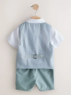 Next - Ensemble gilet, chemise, short et cravate (3mois9ans) bleu pâle Online