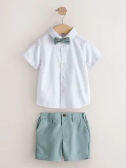 Next - Ensemble gilet, chemise, short et cravate (3mois9ans) bleu pâle Online
