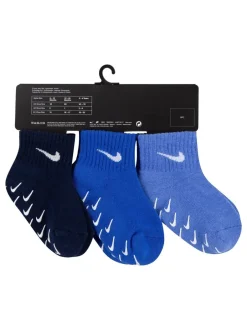 Nike Bleu Polar - Chaussettes Gripper pour nourrissons 3 Lot Hot