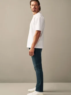 Next - Slim Fit (Slim Fit) - extensible Denim Jeans Bleu profond Sale
