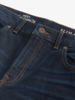 Next - Slim Fit (Slim Fit) - extensible Denim Jeans Bleu profond Sale