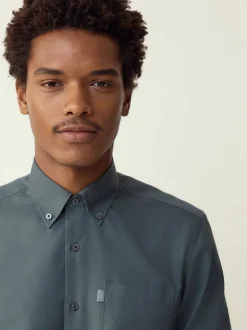 Next - Ajustement régulier - Chemises Oxford boutonnées Easy Iron Bleu pétrole Hot