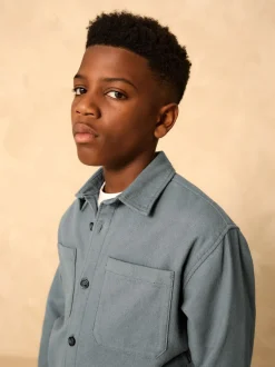 Next Bleu pétrole - Surchemise brossée (3-16ans) Hot