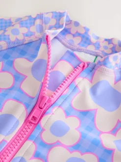 Next - Maillot de bain Sunsafe (3mths-10yrs) Bleu Stampy Fleuri Best