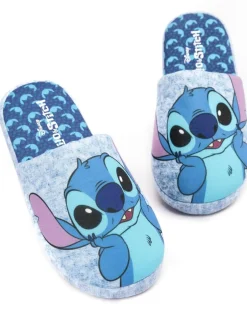 Vanilla Underground - Chaussons mules d’hiver femme Bleu surpiqué New