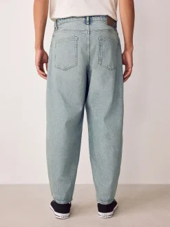 Next Bleu teinte claire - - délavé vintage Denim Jeans Coupe ballon Sale