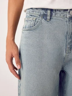 Next Bleu teinte claire - - délavé vintage Denim Jeans Coupe ballon Sale