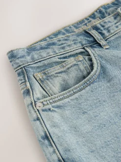 Next Bleu teinte claire - - délavé vintage Denim Jeans Coupe ballon Sale