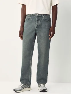 Next Bleu teinte foncée - - délavé vintage Denim Jeans Coupe ample Hot