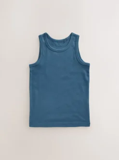 Next - Lot de 5 débardeurs (1.5-16ans) Bleu tonal Outlet