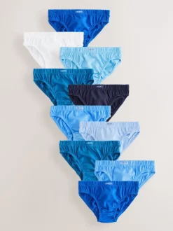 Next Bleu tonal - Slip en coton 100% 10 Paquet (1.5-16ans) Outlet