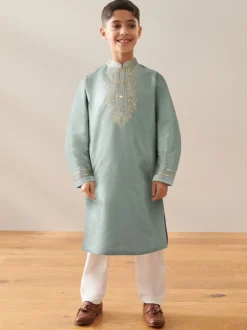 Next - Eid Kurta (3mths-16yrs) Bleu Turqouise Hot
