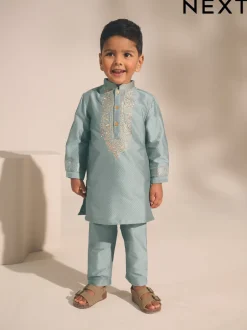 Next - Eid Kurta (3mths-16yrs) Bleu Turqouise Hot