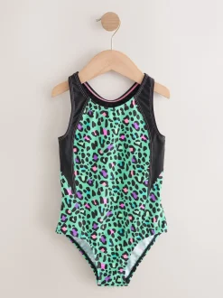 Next Bleu turquoise motif animal - Maillot de bain sport à dos ouvert (3-16ans) Discount