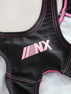 Next Bleu turquoise motif animal - Maillot de bain sport à dos ouvert (3-16ans) Discount