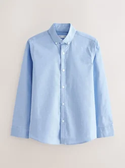 Next - Chemise Oxford (3-16ans) Bleu uni Outlet
