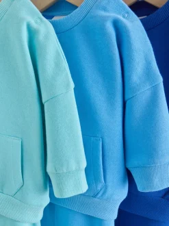 Next - Ensemble sweat et jogging bébé 6 pièces (0mois-3ans) Bleu vif Clearance