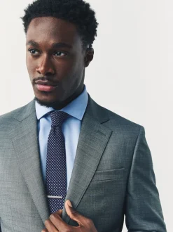 Next - Lot de 2 cravates clip texturées bleu vif