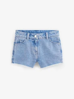 Next bleu vif - Short en jean à bords effilochés (3-16ans) Sale