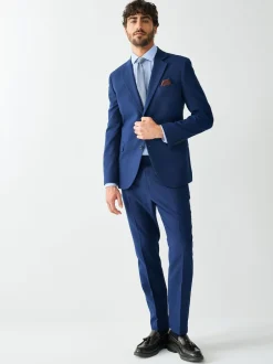 Next bleu vif - - Veste de costume texturée Skinny Fit (Skinny Fit) Sale