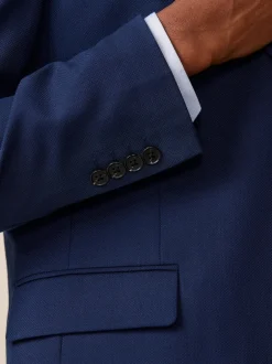 Next - Slim Fit (Slim Fit) - Veste de costume texturée bleu vif New