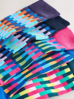 Next - Paquet de chaussettes à motifs 5 Bleu vif/vert/orange Online