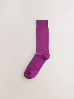 Next Bleu vif/vert/rouge - Lot de 8 - Chaussettes fraîches brodées durables Clearance