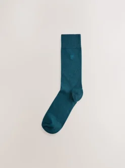 Next Bleu vif/vert/rouge - Lot de 8 - Chaussettes fraîches brodées durables Clearance