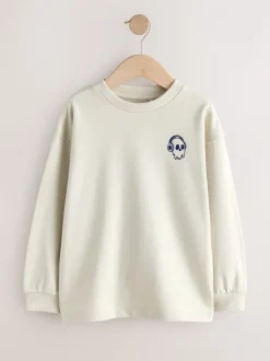 Next Bleu/berry/écru graphique - T-shirts épais décontractés à manches longues Lot de 3 (3-16ans) Online