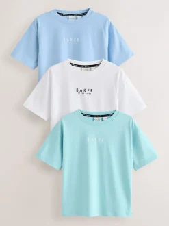 Baker by Ted Baker - T-shirt 3 Pack Bleu/Blanc Online