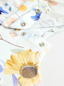 Next Bleu/blanc à fleurs - Ensemble t-shirt et short à volants bébé 6 pièces (0mois-2ans) Discount